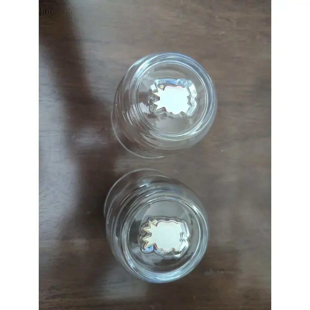 Jim Beam 8 oz Glass Tumblers On the Rocks Bourbon Whiskey Lowball Logo in Bottom